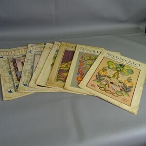Vintage Lot of 7 Needlecraft Magazines 1926-1932